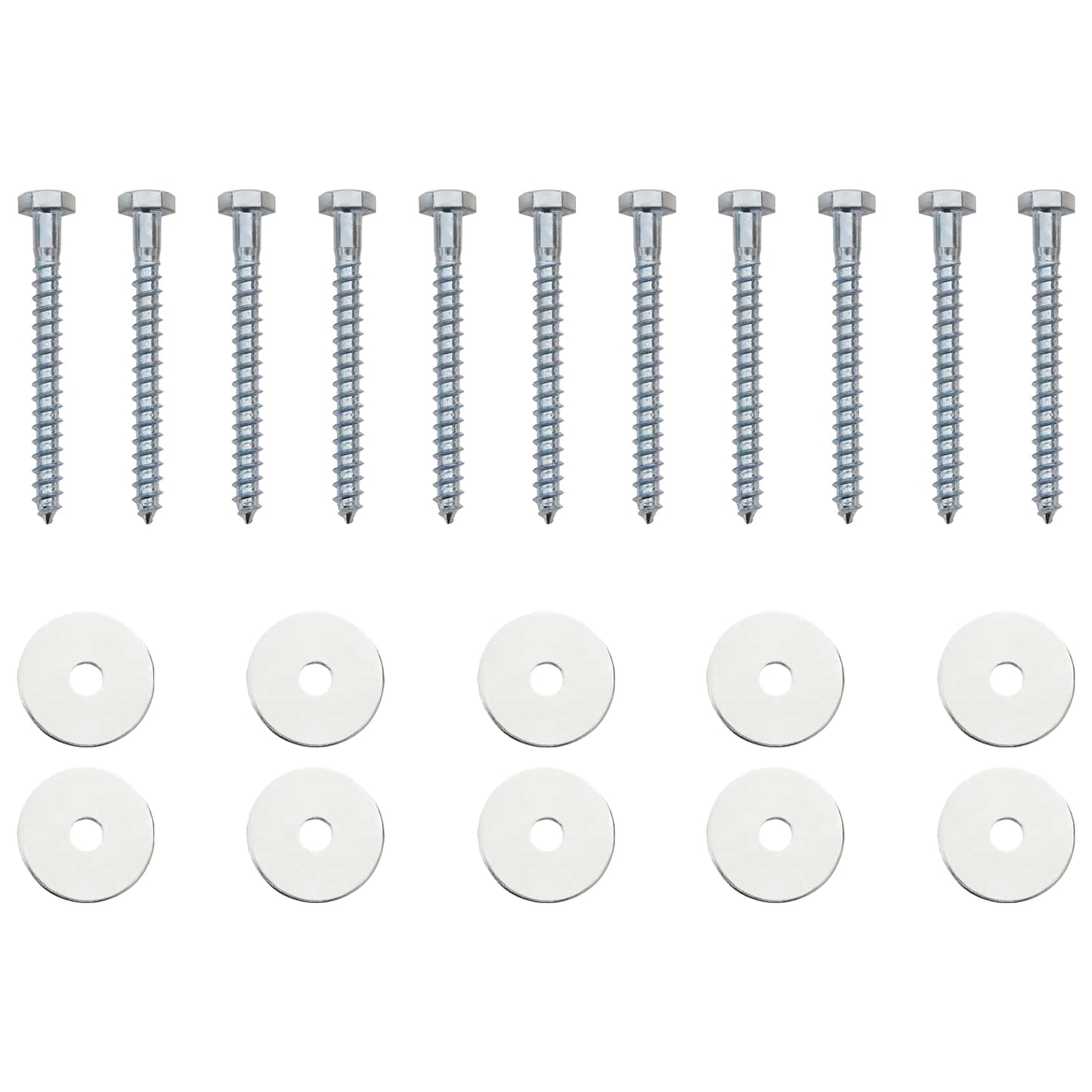 Aardeankers 10 pcs Zilverkleurig Ø10 x 50 cm