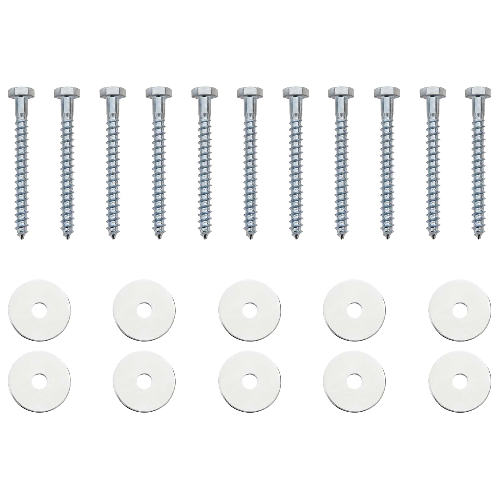 Aardeankers 10 pcs Zilverkleurig Ø10 x 50 cm