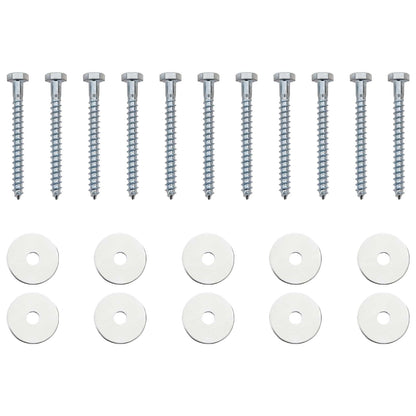 Aardeankers 10 pcs Zilverkleurig Ø10 x 50 cm