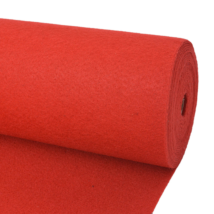 Tapijt Effen Rood 1 x 12 m Stof