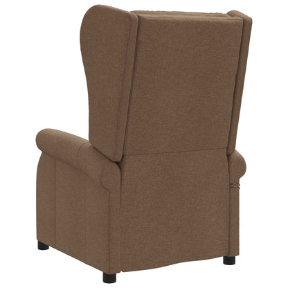 Elektrische massage fauteuil met hoge rugleuning Bruin Stof