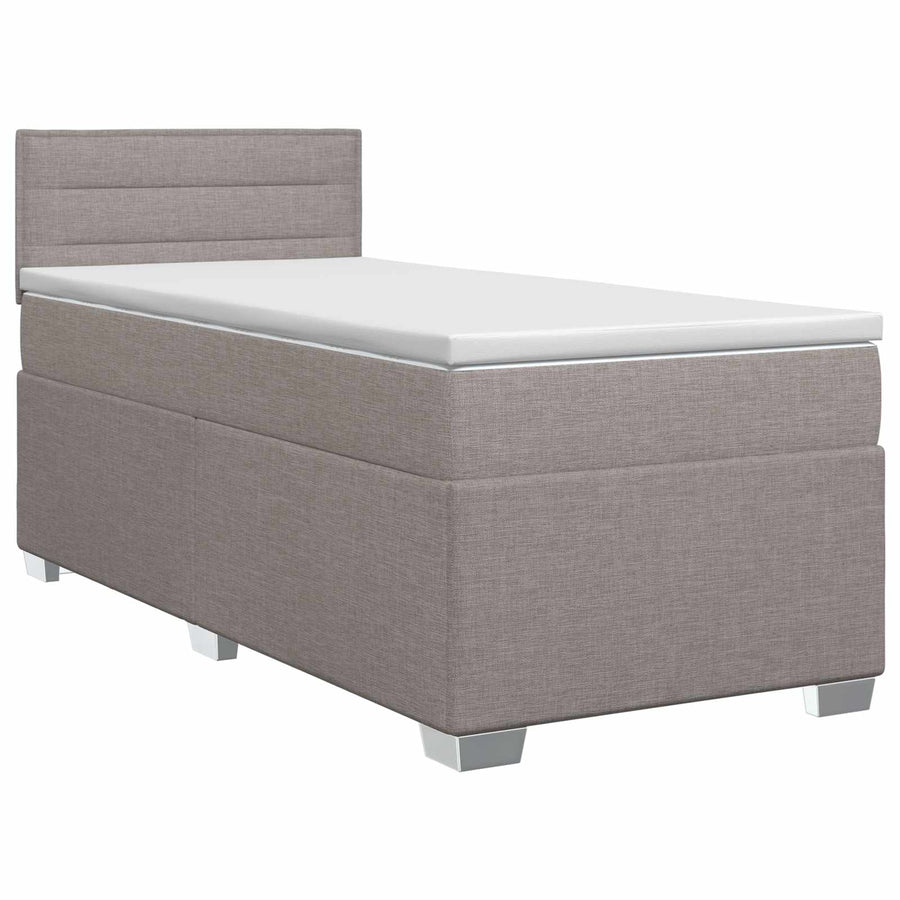 Boxspringbed met matras met hoofdeinde Taupe 80 x 200 cm Stof