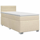 Boxspringbed 80x200 cm crèmekleurig met matras