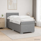 Boxspringbed 100x200 cm lichtgrijs matras