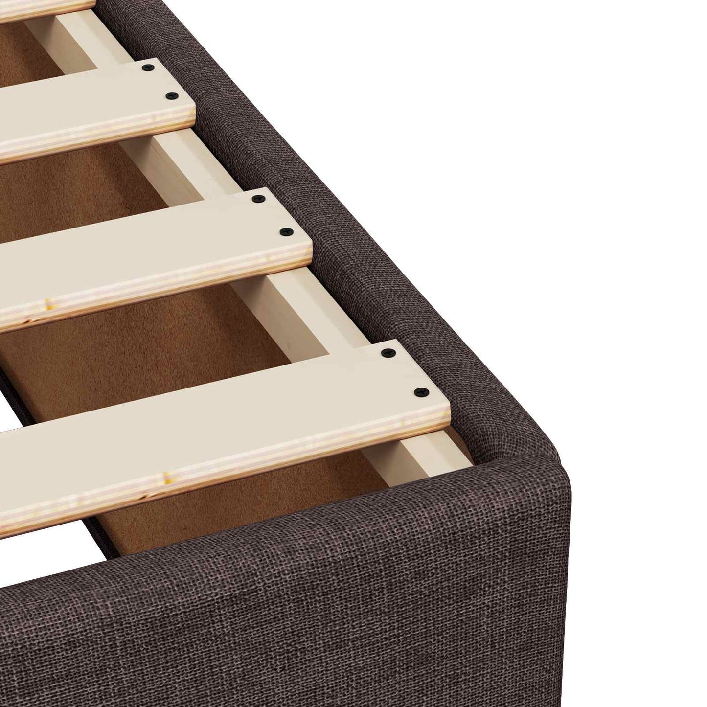 Boxspringbed met matras Donkerbruin 80 x 200 cm Stof