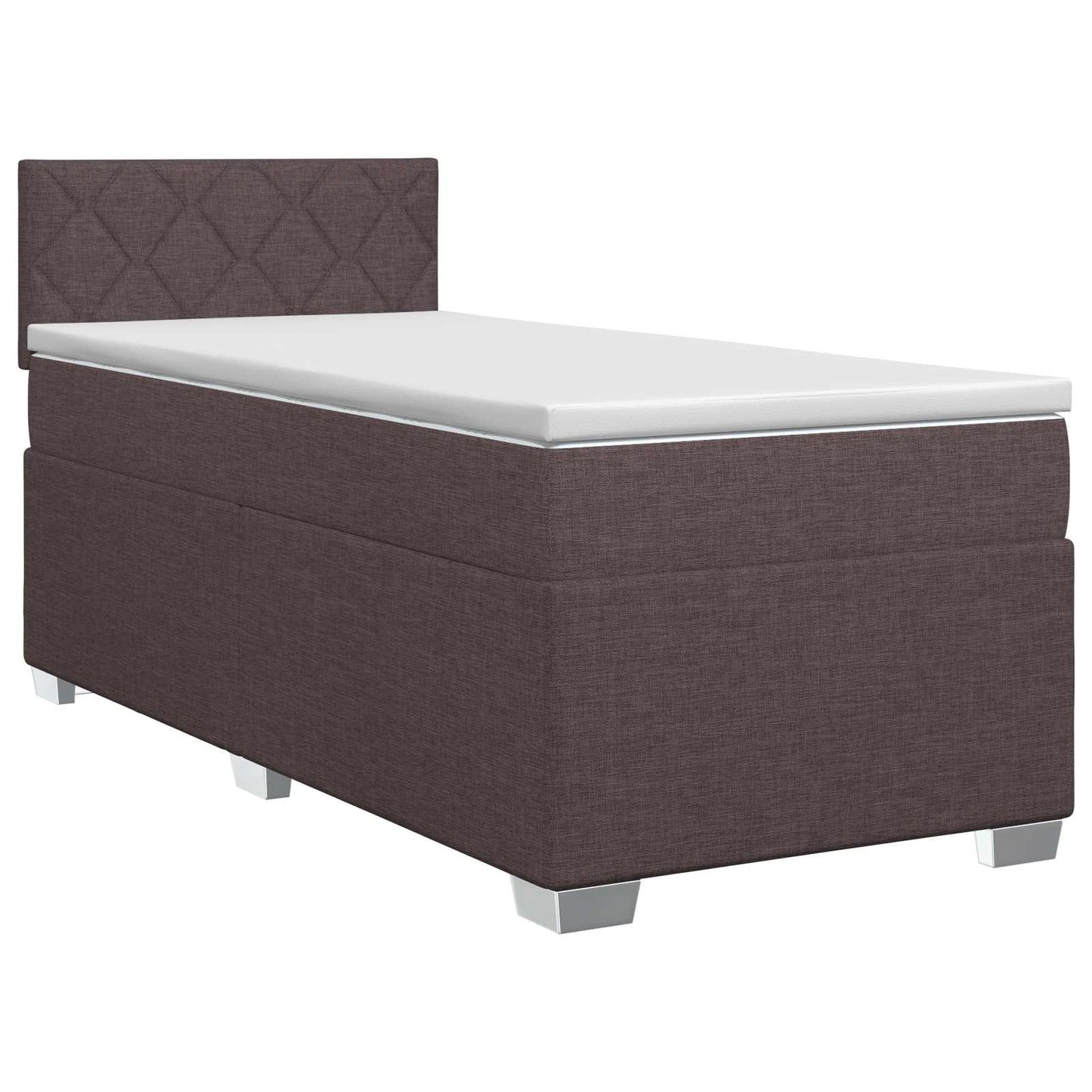 Boxspringbed met matras Donkerbruin 80 x 200 cm Stof