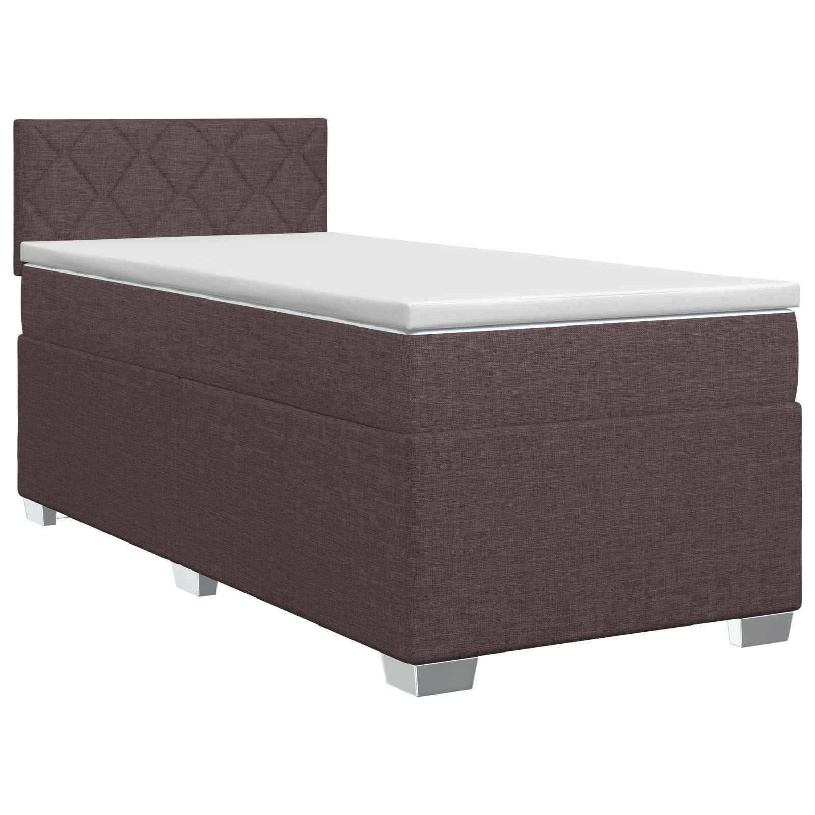 Boxspringbed met matras Donkerbruin 80 x 200 cm Stof