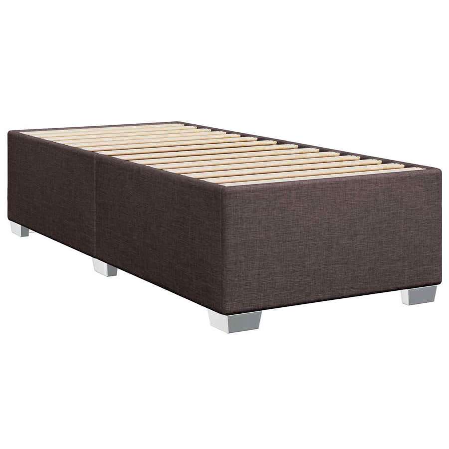 Boxspringbed met matras Donkerbruin 80 x 200 cm Stof