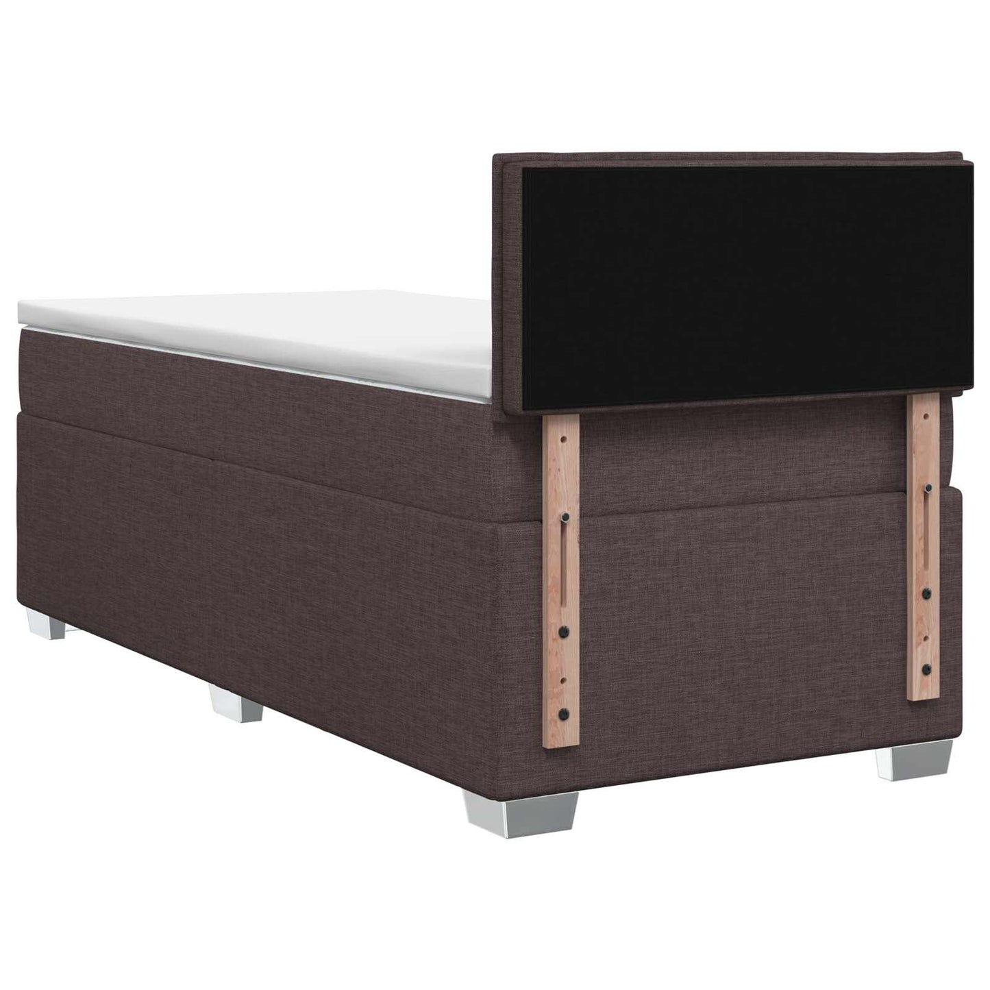 Boxspringbed met matras Donkerbruin 80 x 200 cm Stof