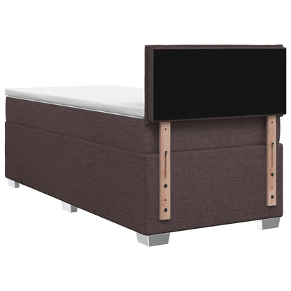 Boxspringbed met matras Donkerbruin 80 x 200 cm Stof