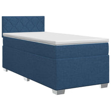 Boxspringbed met matras met hoofdeinde Blauw 80 x 200 cm Stof