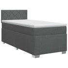 Boxspringbed 90 x 190 cm donkergrijs