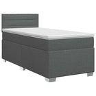 Boxspringbed met matras 90x200 cm donkergrijs