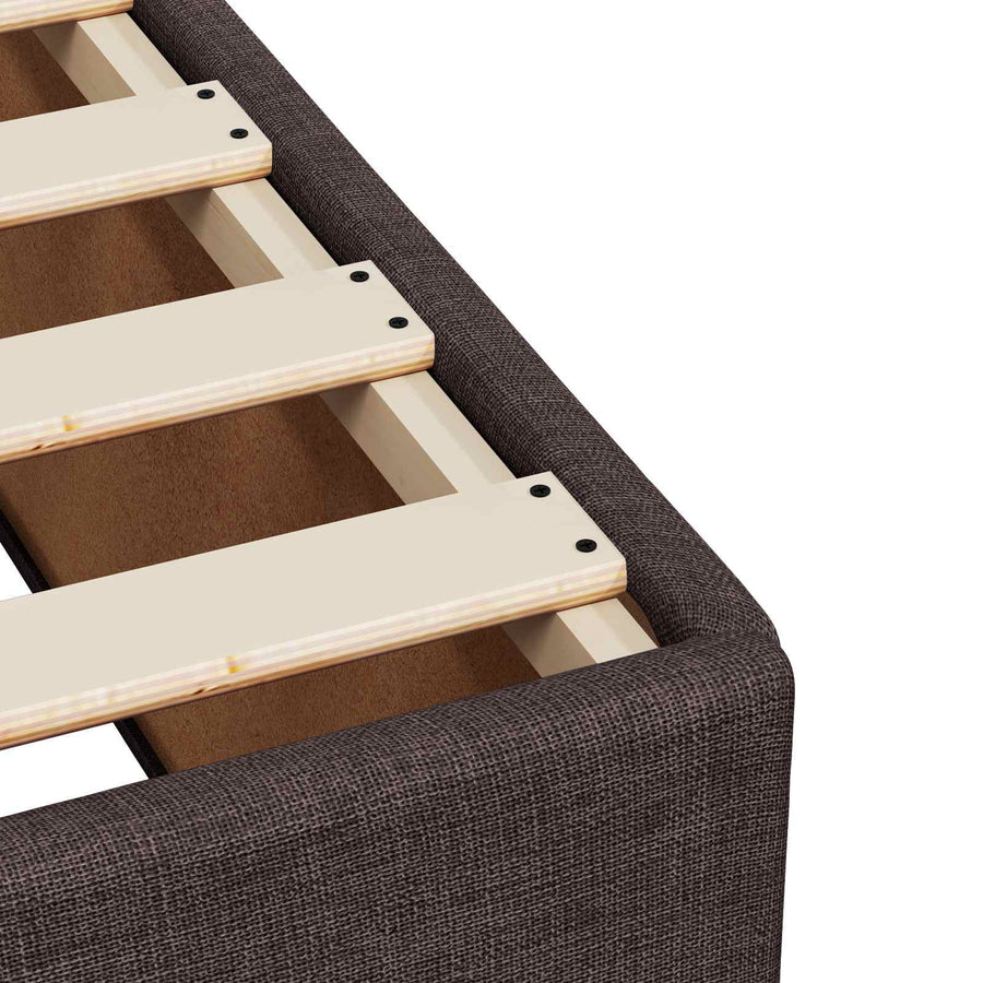 Boxspringbed met matras Donkerbruin 90 x 200 cm Stof
