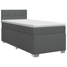 Boxspringbed met matras Donkergrijs 90 x 200 cm Stof