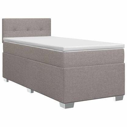 Boxspringbed met matras met hoofdeinde Taupe 90 x 200 cm Stof