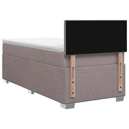 Boxspringbed met matras met hoofdeinde Taupe 90 x 200 cm Stof