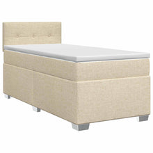 Boxspringbed met matras Crèmekleurig 90 x 200 cm Stof