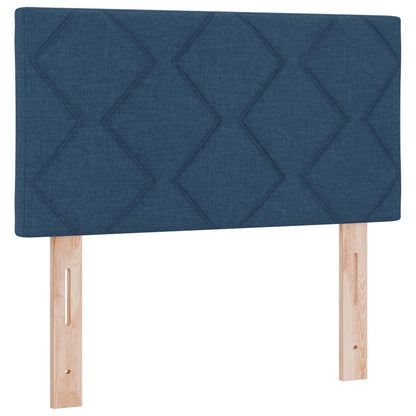Boxspringbed met matras met hoofdeinde Blauw 90 x 200 cm Stof