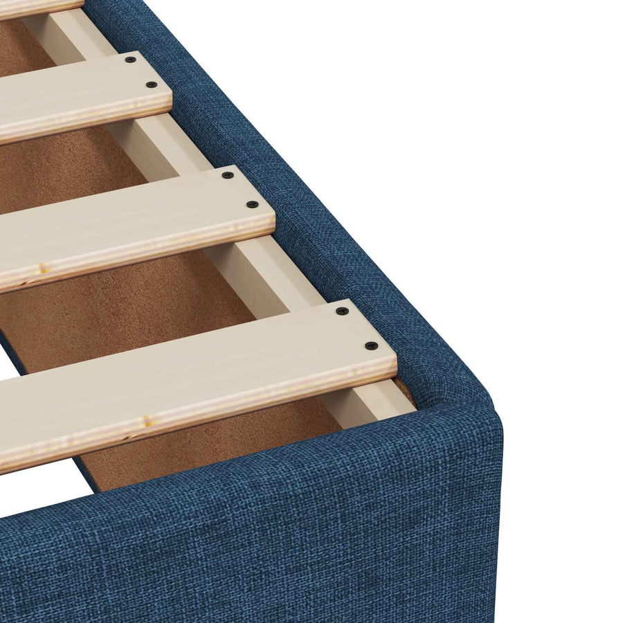 Boxspringbed met matras met hoofdeinde Blauw 100 x 200 cm Stof