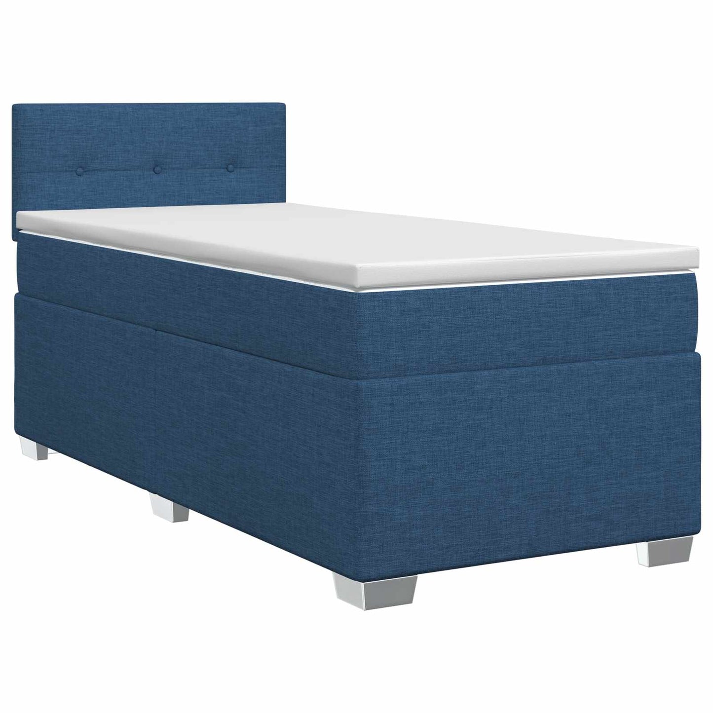 Boxspringbed met matras met hoofdeinde Blauw 100 x 200 cm Stof
