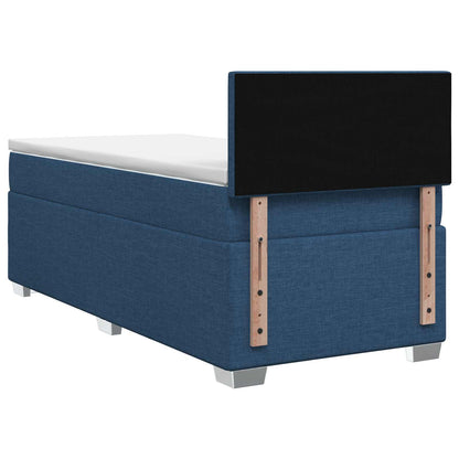 Boxspringbed met matras met hoofdeinde Blauw 100 x 200 cm Stof