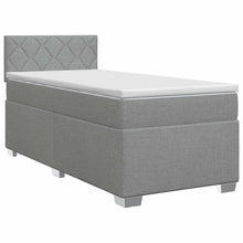 Boxspringbed met matras Lichtgrijs 100 x 200 cm Stof