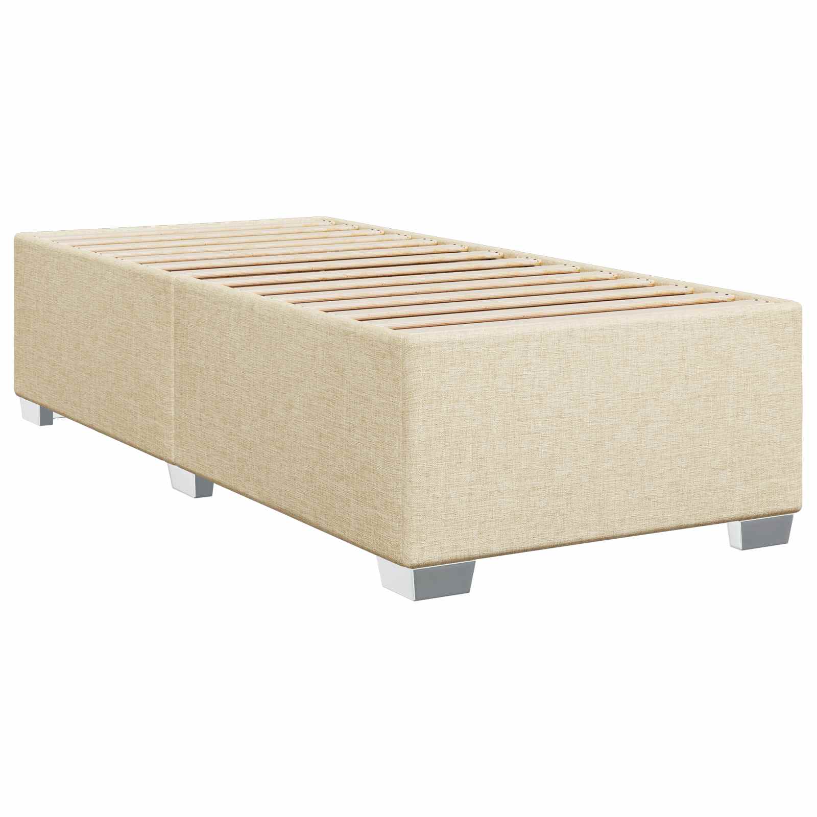 Boxspringbed met matras Crèmekleurig 100 x 200 cm Stof