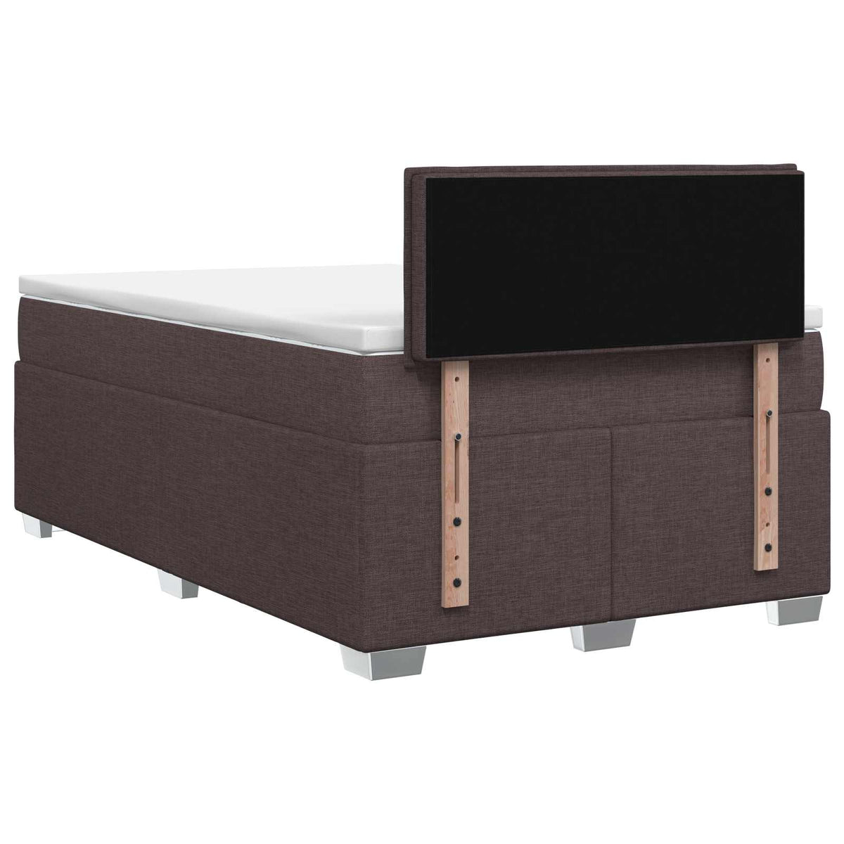 Boxspringbed met matras Donkerbruin 120 x 190 cm Stof
