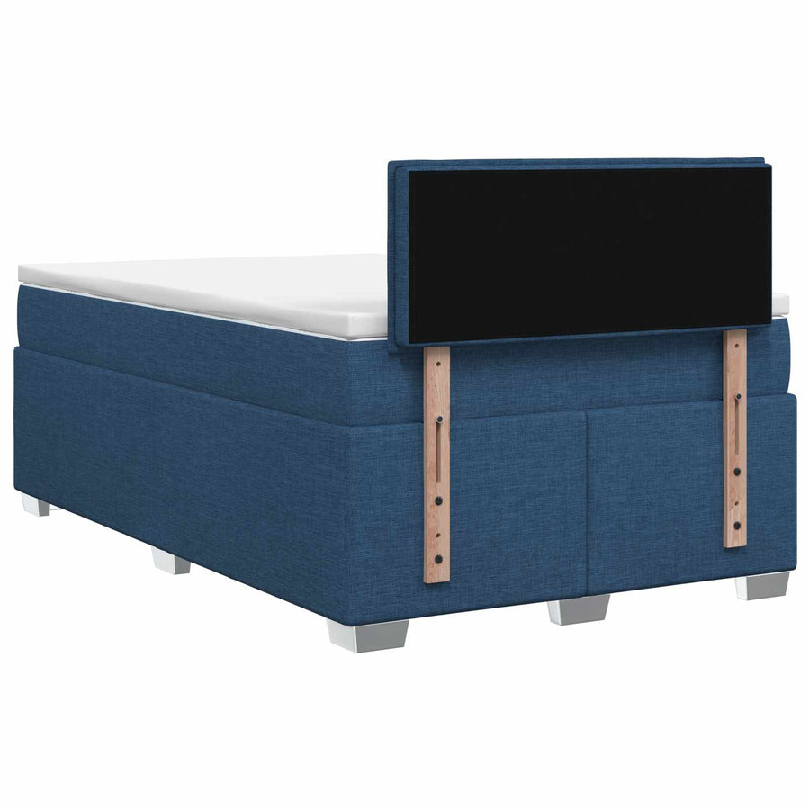 Boxspringbed met matras met hoofdeinde Blauw 120 x 190 cm Stof