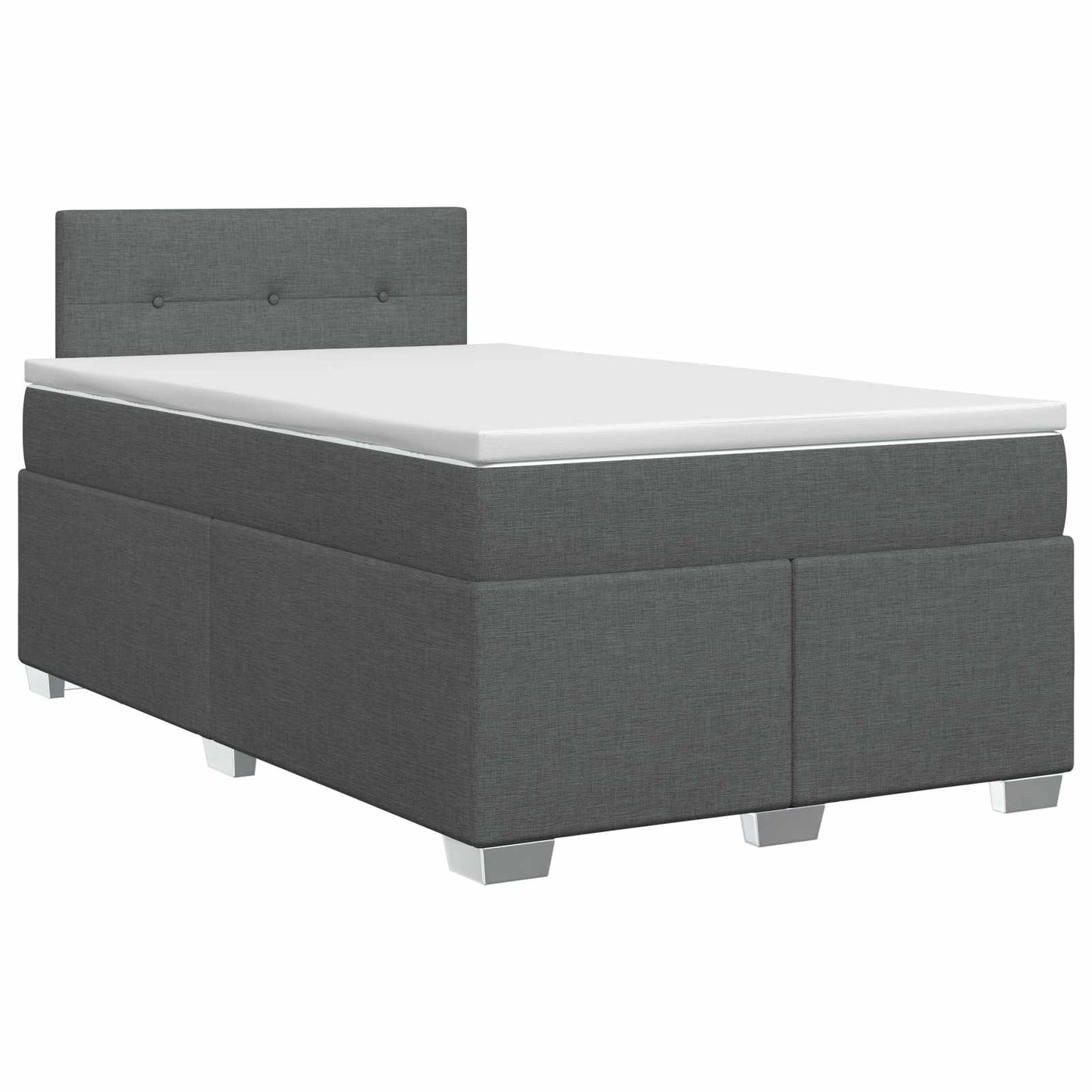 Boxspringbed met matras Donkergrijs 120 x 190 cm Stof