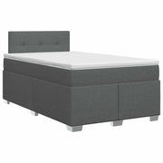 Boxspringbed donkergrijs 120x190 cm met matras