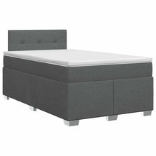 Boxspringbed met matras Donkergrijs 120 x 190 cm Stof