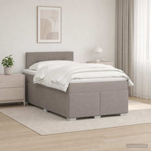 Boxspringbed met matras met hoofdeinde Taupe 120 x 200 cm Stof