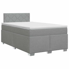 Boxspringbed met matras Lichtgrijs 120 x 190 cm Stof