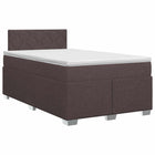 Boxspringbed met matras 120 x 190 cm donkerbruin stof