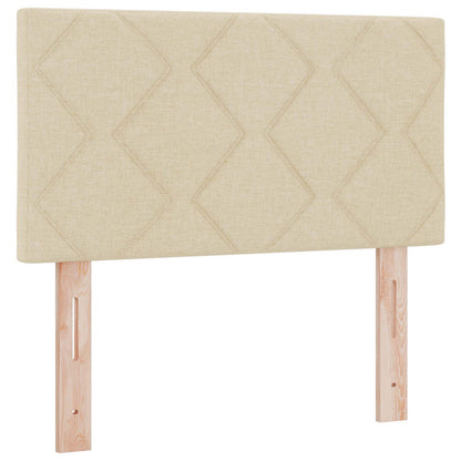 Boxspringbed met matras Crèmekleurig 120 x 190 cm Stof