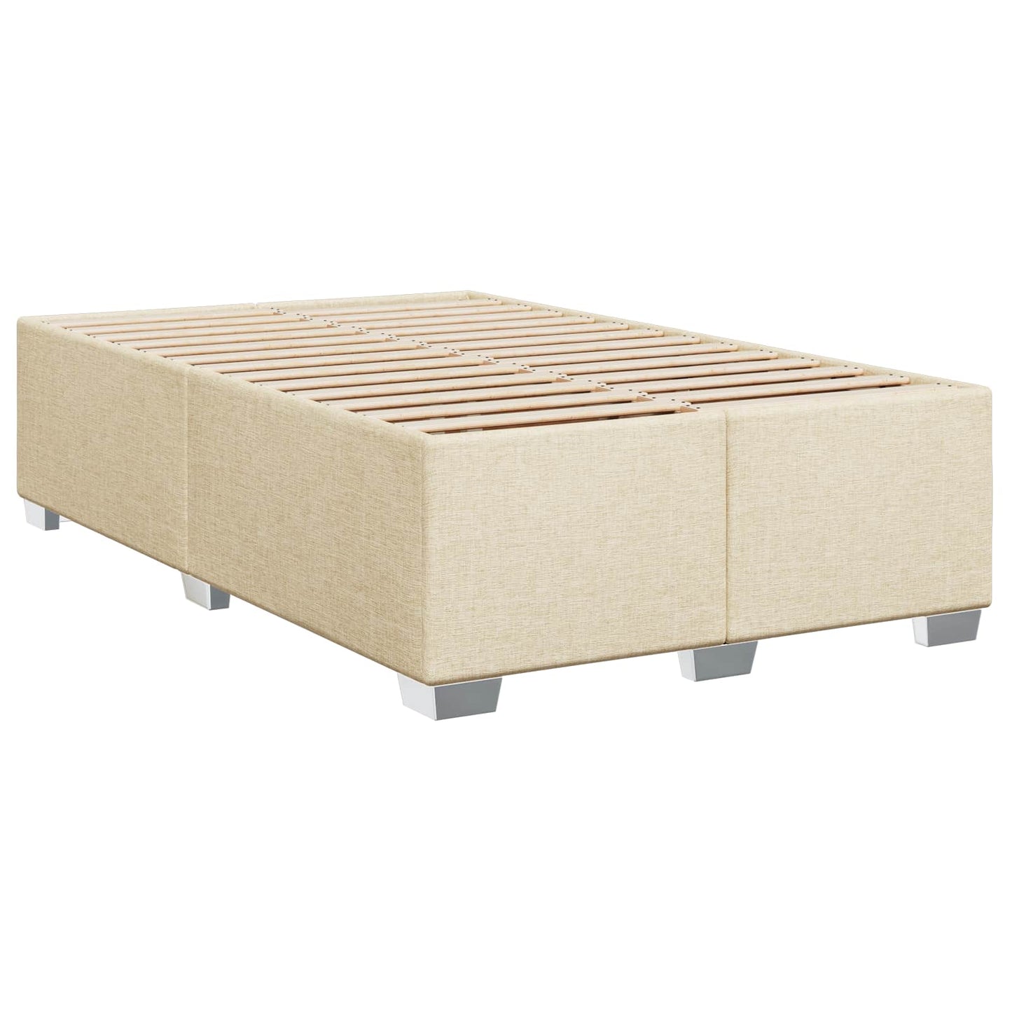Boxspringbed met matras Crèmekleurig 120 x 190 cm Stof