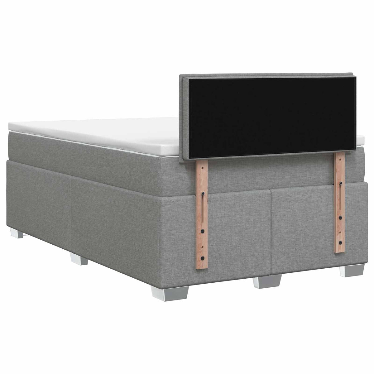 Boxspringbed met matras Lichtgrijs 120 x 200 cm Stof