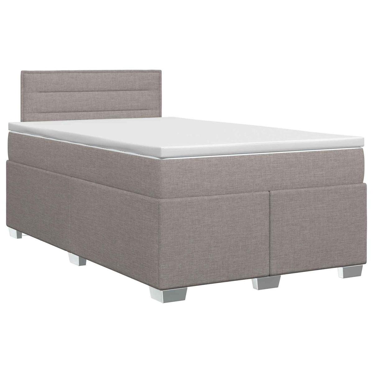 Boxspringbed met matras met hoofdeinde Taupe 120 x 200 cm Stof