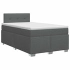 Boxspringbed 120x200 cm donkergrijs met matras