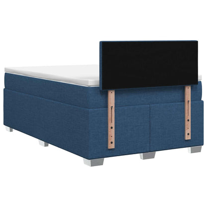 Boxspringbed met matras met hoofdeinde Blauw 120 x 200 cm Stof