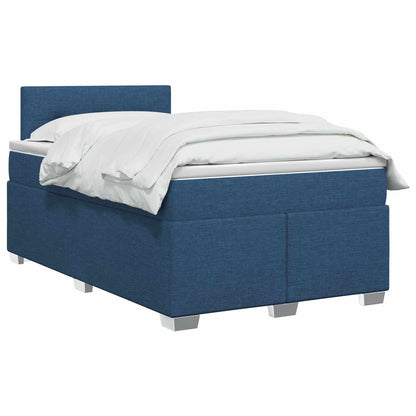 Boxspringbed met matras met hoofdeinde Blauw 120 x 200 cm Stof