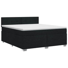 Boxspringbed met matras met hoofdeinde Zwart 140 x 190 cm Stof
