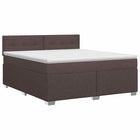 Boxspringbed met matras Donkerbruin 140 x 190 cm Stof