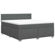 Boxspringbed 140x200 cm donkergrijs met matras