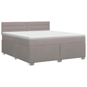 Boxspringbed 140x200 cm taupe met matras hoofdeinde