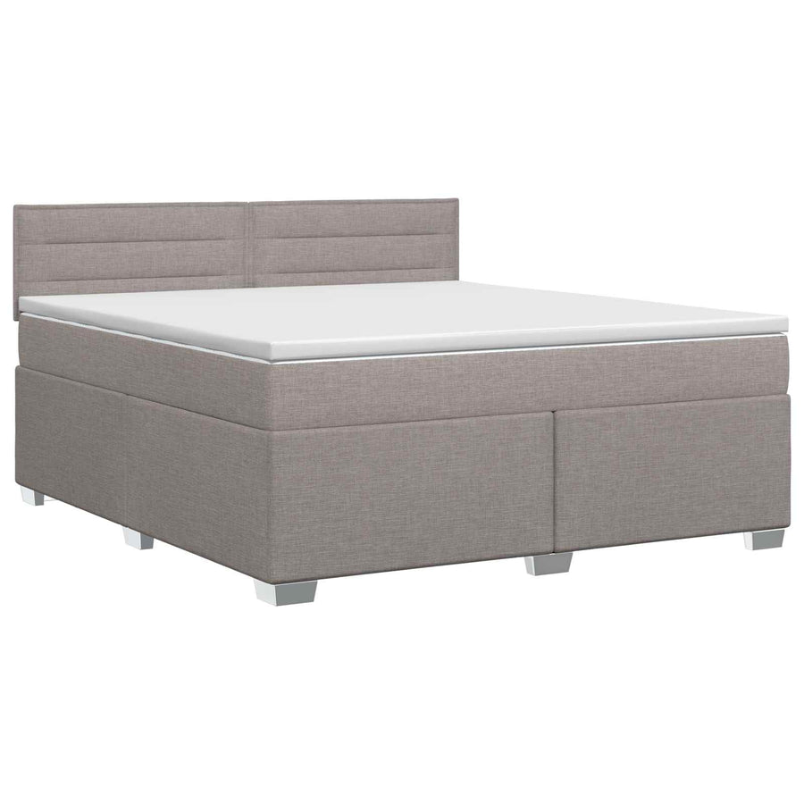 Boxspringbed met matras met hoofdeinde Taupe 140 x 200 cm Stof