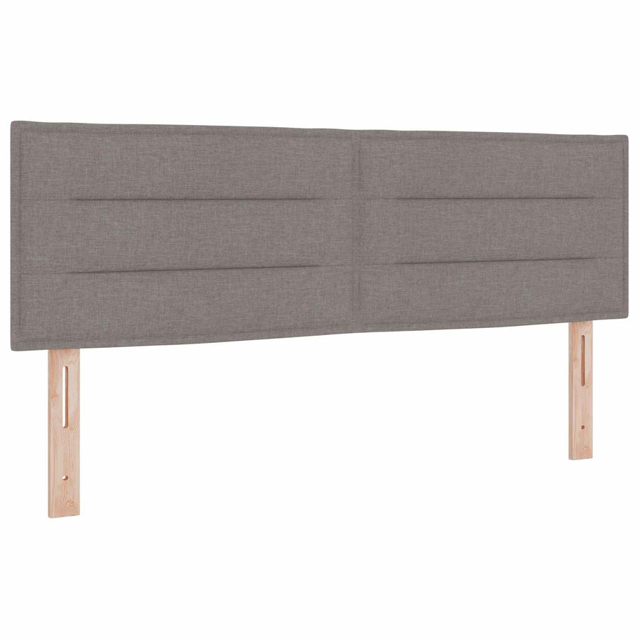 Boxspringbed met matras met hoofdeinde Taupe 140 x 200 cm Stof