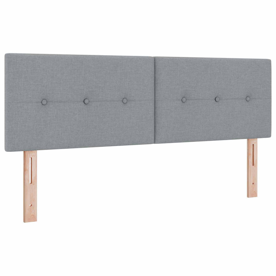 Boxspringbed met matras Lichtgrijs 140 x 200 cm Stof